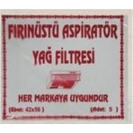 Universal Aspiratör Kağıt Filtre 5 Adet Dayanıklı ve Kolay Değişim Özellikli Mutfak Havası Temizleyici
