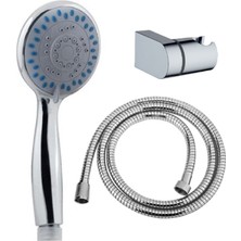 Ahlez Gediz 4 Fonksiyonlu Duş Başlığı + L Mafsal + Duş Hortumu Duş Takımı