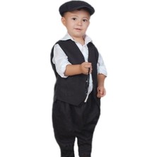 Şalvarlı Sekiz Köşe Kasketli Yöresel Çocuk Kostümü