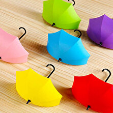 Fer Home Dekoratif Şemsiye Askı 4’lü Set Yapışkanlı Pratik Takı Anahtar Askılığı Anahtarlık Askısı