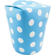 Hayaller Dükkanı Mısır Kutusu Puantiyeli Elips Kapaklı 10X13CM Mavi P8