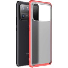 CoverZone Xiaomi Mi 11 Kılıf Kenarları Renkli Voldi Şeffaf Silikon Koruma Kırmızı