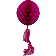 Hayaller Dükkanı Süs Petek Modeli Püsküllü 25X85 cm Fuşya Pk:1