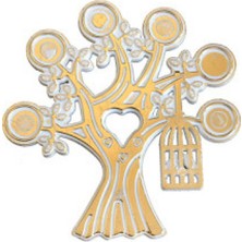 Hayaller Dükkanı Ağaç Dalında Kuş Kafesi Plastik Beyaz Pk:50