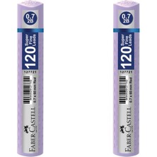Faber-Castell Grip Min 0.7 2b 60 mm 120'li Tüp Pastel Mor 2'li