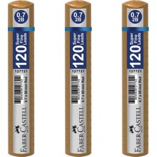Faber-Castell Grip Min 0.7 2b 60 mm 120'li Altın Tüp 3'lü