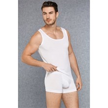 Doreanse Erkek Beyaz Micro Modal Damat Çeyizlik Atlet Boxer Takımı 3000