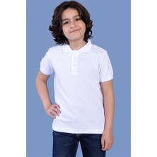Toontoy Unisex Çocuk Düğmeli Polo Yaka Tişört