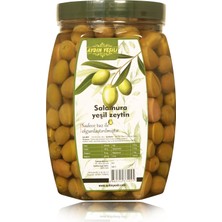 Aydın Yeşili Doğal Salamura Yeşil Çizik Zeytin 2 lt (Net 1250 gr)