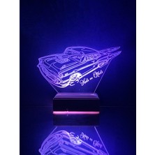 Modiwa Design 3D Klasik Araba 16 Renk Gece Lambası