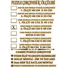 Efor Puzzle Çerçevesi 1000 Parça -Camsız - 2.ölçü 66 cm x 48 cm - Renk Koyu Kahve -Çerçeve 23 mm