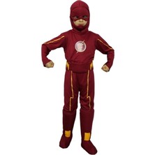 Bkmc Flash Kostümü Lüks + Kılıç Seti