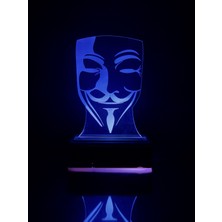 Modiwa Design V For Vendetta 16 Renk Gece Lambası