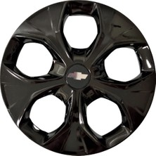 HMNL Chevrolet  chevrolet Corvette 15'' Inç Piano Black 4lü Set Jant Kapağı Çelik Jant Görünümlü