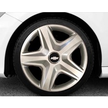 HMNL Chevrolet  16'' Inç Gri 4lü Set Jant Kapağı Çelik Jant Görünümlü