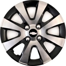 HMNL Chevrolet Malibu 15'' Inç Gri - Siyah  4lü Set Jant Kapağı Çelik Jant Görünümlü