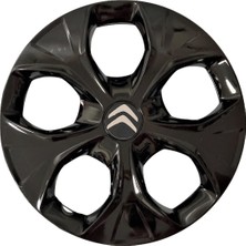 HMNL Citroen  Citroen Berlingo 15'' Inç Piano Black 4lü Set Jant Kapağı Çelik Jant Görünümlü