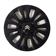 HMNL Citroen  Citroen Bx 15'' Inç Piano Black 4lü Set Jant Kapağı Çelik Jant Görünümlü