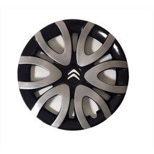 HMNL Citroen  Citroen Saxo 15'' Inç Gri - Siyah  4lü Set Jant Kapağı Çelik Jant Görünümlü