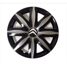 HMNL Citroen  Citroen Evasion 14'' Inç  Gri - Siyah  4lü Set Jant Kapağı Çelik Jant Görünümlü