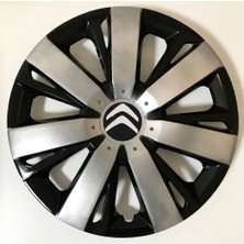 HMNL Citroen  Citroen Xm 15'' Inç Gri - Siyah  4lü Set Jant Kapağı Çelik Jant Görünümlü