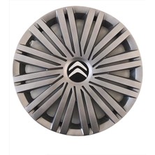 HMNL Citroen  Citroen Nemo 15'' Inç Gri  4lü Set Jant Kapağı Çelik Jant Görünümlü