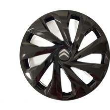 HMNL Citroen  Citroen C4 Picasso 15'' Inç Piano Black 4lü Set Jant Kapağı Çelik Jant Görünümlü