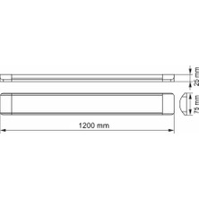 Wondeks 120CM 36W Bant Armatür (Beyaz)