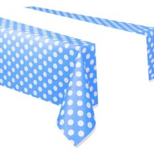 Hayaller Dükkanı Masa Örtüsü Puantiyeli 137X183 cm Mavi Pk:1