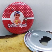 Hayaller Dükkanı 10 Adet Uğur Böceği Konsept Doğum Günü Partisi Baskılı Resimli Metal Magnet Açacak 58 mm Doğum Günü Si