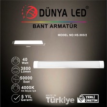 Dünya LED HS.803/2 40W LED Bant Armatür 4000K Ilık Beyaz Işık