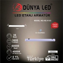 Dünya LED HS.813/2 36W LED Etanj Sarkıt Armatür 4000K Ilık Beyaz Işık