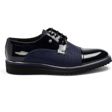 Celal Gültekin 9010  Erkek Klasik Lacivert Rugan Deri Ayakkabı-Saten