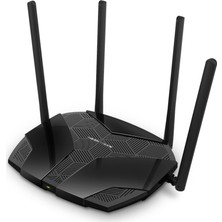 Mercusys MR70X, AX1800 Mbps, Gigabit Portları, Fiber Destekli, Access Point Modu, WPA3, Mobil Uygulama ile Kolay Kurulum, VPN Destekli, MU-MIMO ve Beamforming Özellikli,  Dual-Band Wi-Fi 6 Router