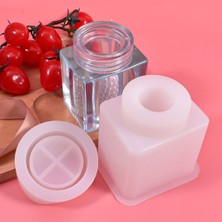 Hobizubi Hava Yapan Kapaklı Kavanoz Reçine epoksi Kalıp -Kod:343