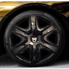 HMNL  dacia Dokker 15'' Inç Piano Black Siyah 4lü Set Jant Kapağı Çelik Görünümlü