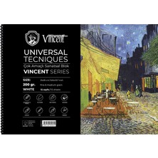 Vincent Universal Tecniques White 200 gr 15 Sayfa Çok Amaçlı Defter 25 x 35 cm