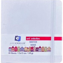 Alex Schoeller Sketch Book 80 Yaprak 140 gr 12 x 12 cm Beyaz