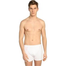 Tutku Likralı Elastan Beyaz Erkek Boxer *6'lı Set + Kalem Parfüm + Lif