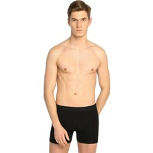 Tutku Likralı Elastan Siyah Erkek Boxer *6'lı Set + Kalem Parfüm + Lif