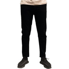 Amor Man Regular Fit Fermuarlı Kapama Uzun Boy Solmayan Siyah Erkek Klasik Kot Pantolon