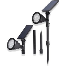 Akar 15 Watt LED Solar Bahçe Armatürü Yeşil Işık