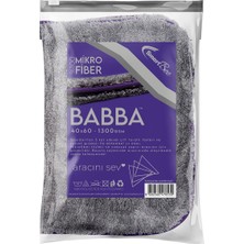 Smartbee Babba Çift Kat Mikrofiber Oto Kurulama Havlusu 40×60 1300GSM – Koyu Gri