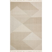 Eko Halı Soho Sh 08 Bej Hav Toz Vermez Etnik Örgü Ince Halı Kilim