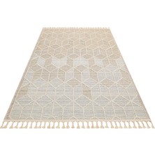 Eko Halı Soho Sh 03 Bej Hav Toz Vermez Etnik Örgü Ince Halı Kilim