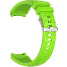  Apsuwa Honor Magicwatch 2 42MM Uyumlu Kordon Çizgili Silikon Saat Kordonu 20/K18-YEŞIL