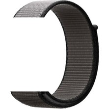  Apsuwa Samsung Gear S2 Classic Uyumlu Kordon Cırtcırt Kumaş Saat Kordonu 20/K03-GRI