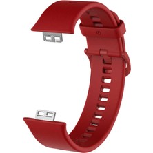 Nezih Case Huawei Watch Fit Uyumlu (Soft Tasarım) Silikon Kordon Mürdüm