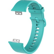 Nezih Case Huawei Watch Fit Uyumlu (Soft Tasarım) Silikon Kordon Turkuaz