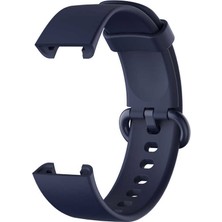 Nezih Case Redmi Mi Watch Lite Uyumlu (Renkli Soft Tasarım) Klasik Kordon Lacivert
